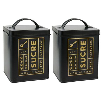 Boite en métal noir mat Nora (Lot de 2) CMP