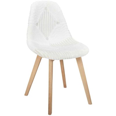 Chaise scandinave patchwork blanc CMP