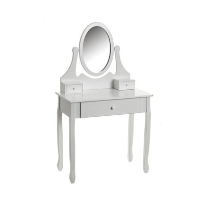 Coiffeuse en Bois Blanc avec Miroir WADIGA