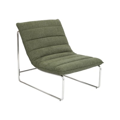 Fauteuil relax tissu chenille armature chromée SILVER SWEEEK