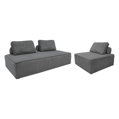 Ensemble chauffeuses pour canapé modulable 3 places velours côtelé LAO SWEEEK