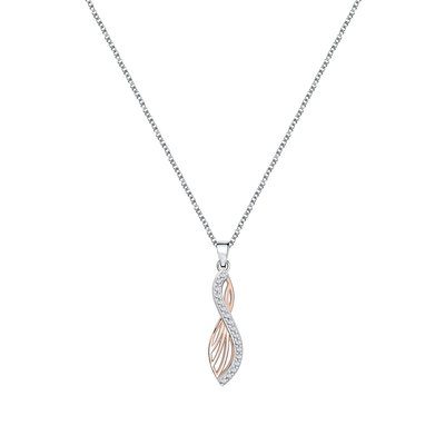 Collier en argent 925 et oxyde de zirconium ROSELINE