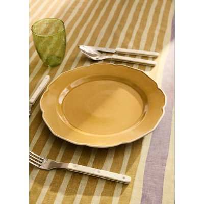 Assiette creuse grès ondulé MANGO HOME