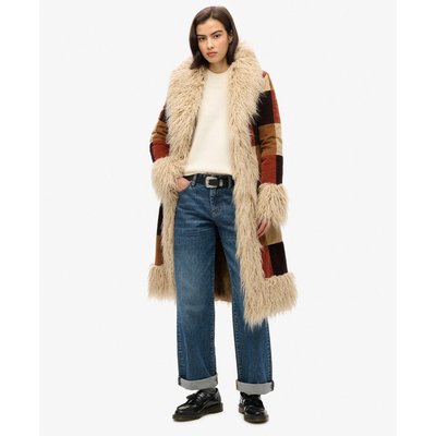 Manteau long afghan Patchwork SUPERDRY