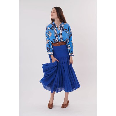 Velma Cotton Midi Skirt with Ruffles DERHY