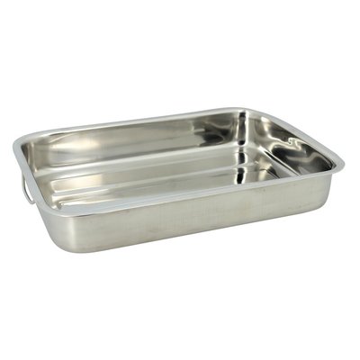 Plat à four rectangulaire en inox avec poignées 40x28cm, HARRY MENASTYL