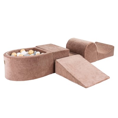 Aire De Jeux en Mousse avec Piscine à Balles, VELOURS MEOW BABY