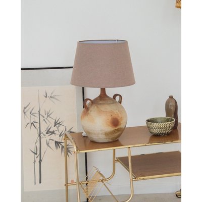 Lampe à poser en terre cuite Julia N°73 - Bon état DEBONGOUT