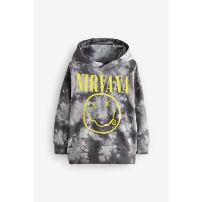 Sweat à capuche nirvana band tie dye NEXT