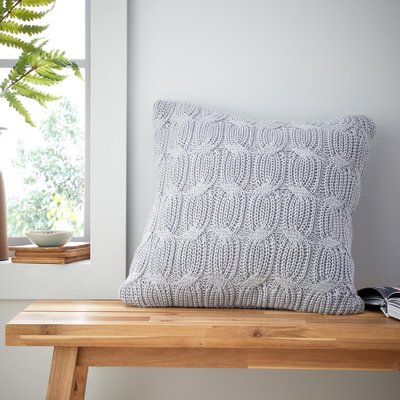 Chunky Marl Knit Filled Cushion CATHERINE LANSFIELD
