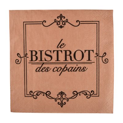 Lot de 20 serviettes en papier Bistrot parisien DOUCEUR D'INTÉRIEUR