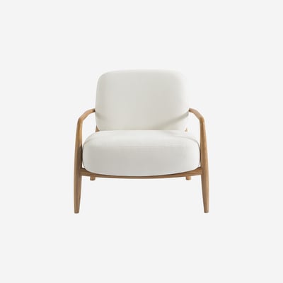 Fauteuil en tissu et bois massif VELIKA HABITAT