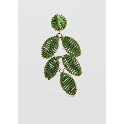 Boucles d'oreilles pendantes design fleuri MANGO
