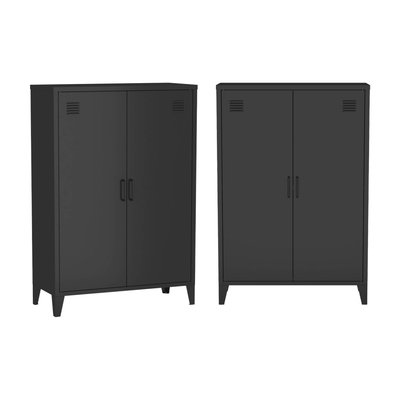 Commode/armoire métal 2 portes (lot de 2) SOHO SWEEEK