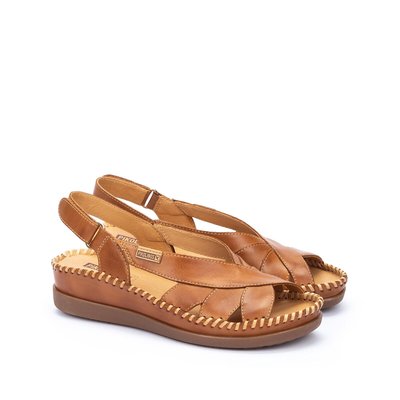 Sandales semi-compensées en cuir Cadaques PIKOLINOS
