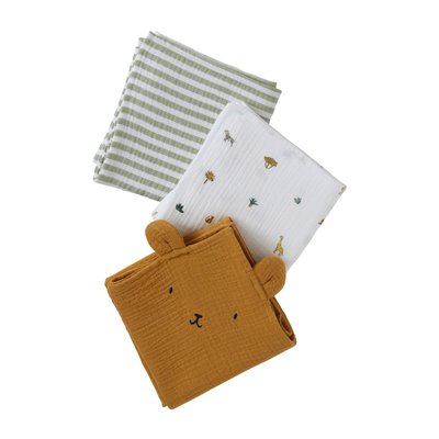 Lot de 3 langes en gaze de coton SAVANA VERTBAUDET