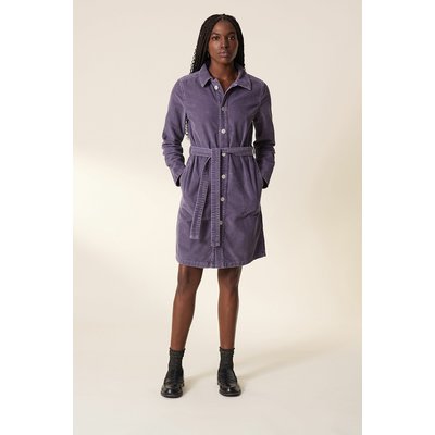 Regna Corduroy Mini Dress with Button Fastening LEON & HARPER