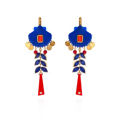 Boucles d'oreilles pendantes pour oreilles percées avec perles CORALIE HIPANEMA