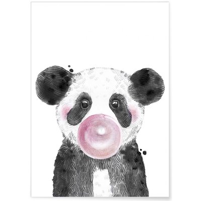 Affiche 'Bulle de Panda Rose' L'AFFICHERIE