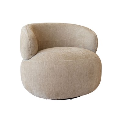 Fauteuil pivotant en velours texturé NOW'S HOME
