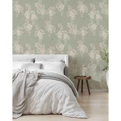Papier peint fleuri Wisteria Sage SUPERFRESCO EASY