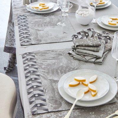 Set de table en Coton, FORÊT ENCHANTÉE LE JACQUARD FRANCAIS