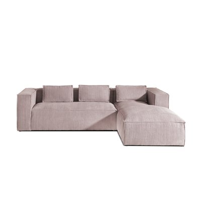 Canapé d'Angle droit en Velours côtelé 4 places - STELLA LISA DESIGN
