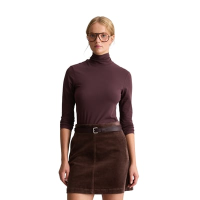 Turtleneck manches longues slim en single jersey élastique MARC O’POLO DENIM