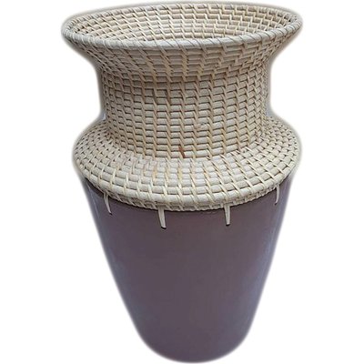 Vase terracotta finition rotin RECOLLECTION