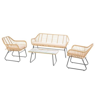 Salon de jardin avec table basse 4 places LAMBADA HESPERIDE