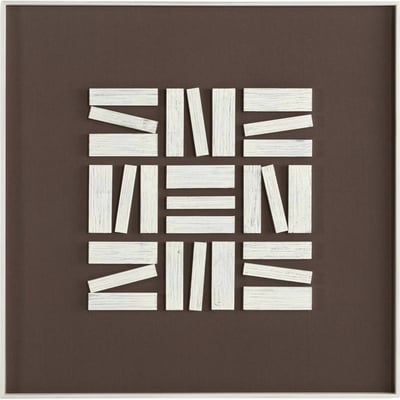 Tableau mural abstrait en bois et verre RECOLLECTION