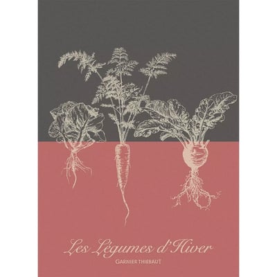 Torchon pur coton LEGUMES D'HIVER GARNIER THIEBAUT
