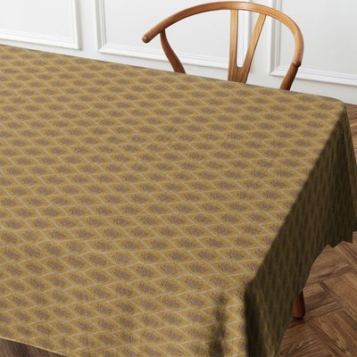 Nappe rectangulaire en coton HINDI doré VENT DE BOHÈME