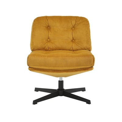 Fauteuil pivotant velours côtelé ZAGO