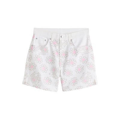 Short taille mi-haute en jean à ourlet fendu NEXT