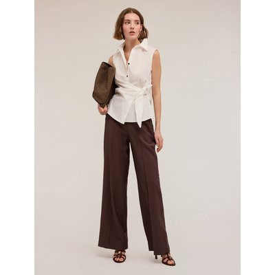 Pantalon large en satin ondulé de viscose mélangée MOTIVI