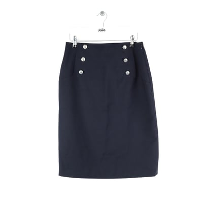 Jupe Courte Bleu Marine En Coton - Taille M, Style Mini
