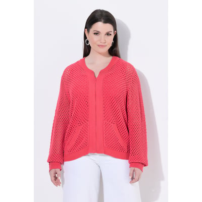 Gilet en maille, paillettes, col college ULLA POPKEN