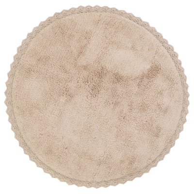 Tapis enfant coton rond PERLA SABLE NATTIOT