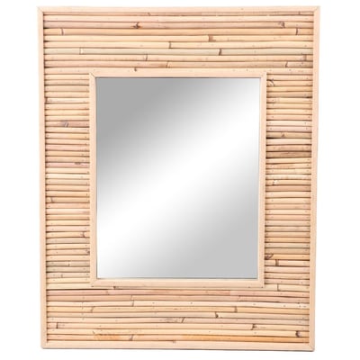 Miroir koné rotin et bambou 45x55 DECORATIE