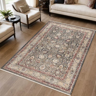 Tapis d'orient, motif oriental authentique tissé, LYN52 TABRIZA UN AMOUR DE TAPIS
