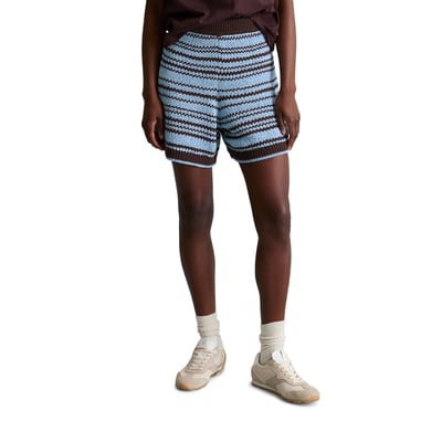 Short en tricot regular en fil à bandelettes teinté dans la masse MARC O’POLO DENIM