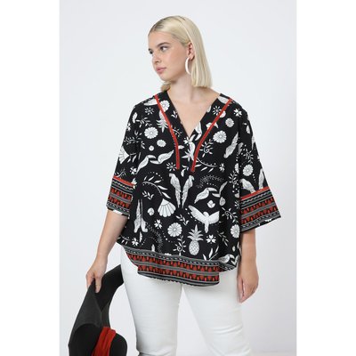 Blouse en imprimé avec galon aux manches JEAN-MARC PHILIPPE