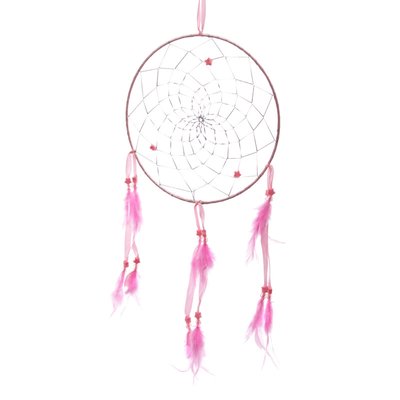 Attrape Rêves Coloré Plumes & Etoiles rose EDEN