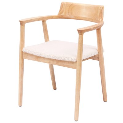 Lot de 2 chaises en bois et bouclette, CORDOBA NORDLYS