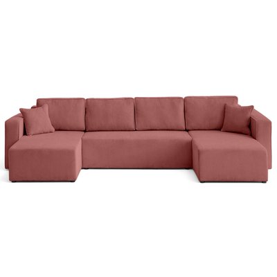 Canapé Panoramique Convertible Velours texturé 7 places - TOPAZE LISA DESIGN