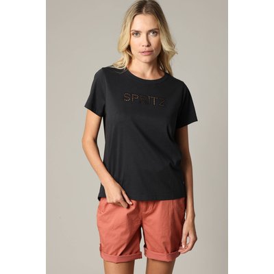 T-shirt col rond en jersey 100% coton avec application brodée SPRITZI DEELUXE