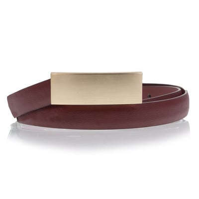 Ceinture fine à boucle rectangulaire dorée ISOTONER