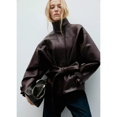 Veste oversize avec ceinture MANGO