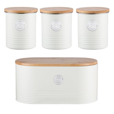4-Piece Living Tea Coffee Sugar & Bread Bin Set TYPHOON